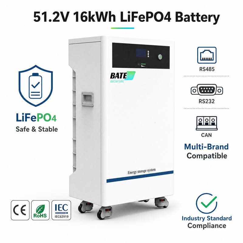 16kW 314Ah 51.2V 바닥형 LiFePO4 배터리